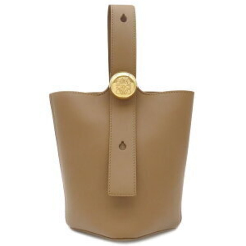 LOEWE Pebble Bucket Bag calf oak brown handbag shoulder